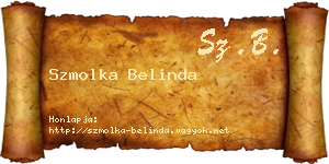 Szmolka Belinda névjegykártya